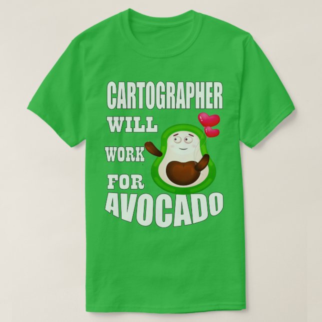 Camiseta Dibujante trabajará para aguacate 2 (Diseño del anverso)
