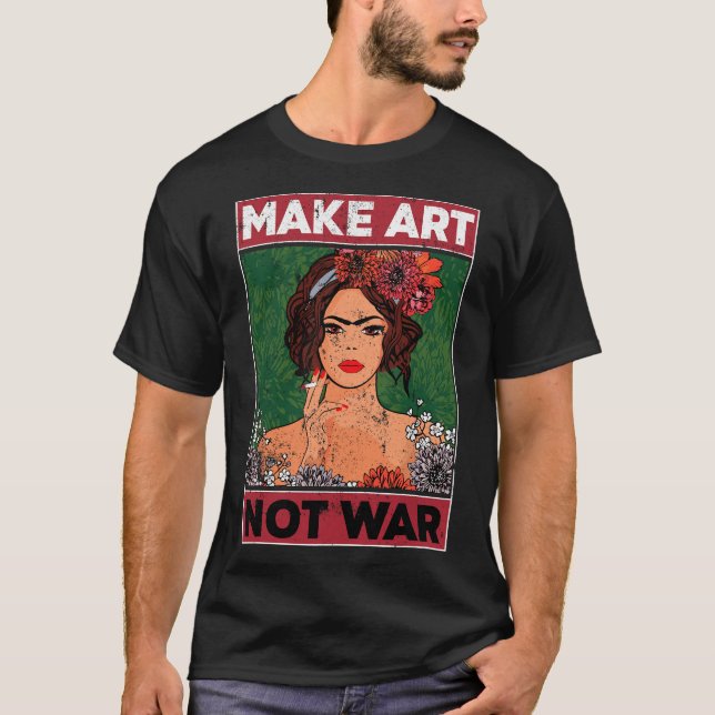 Camiseta Dibujar artistas gráficos de arte no de guerra pin (Anverso)