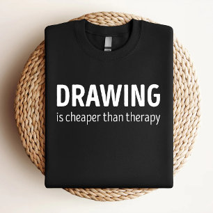 Camiseta Dibujar Es Más Barato Que La Terapia Dibujo Divert