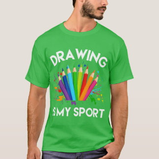 Camiseta dibujar es mi deporte chica