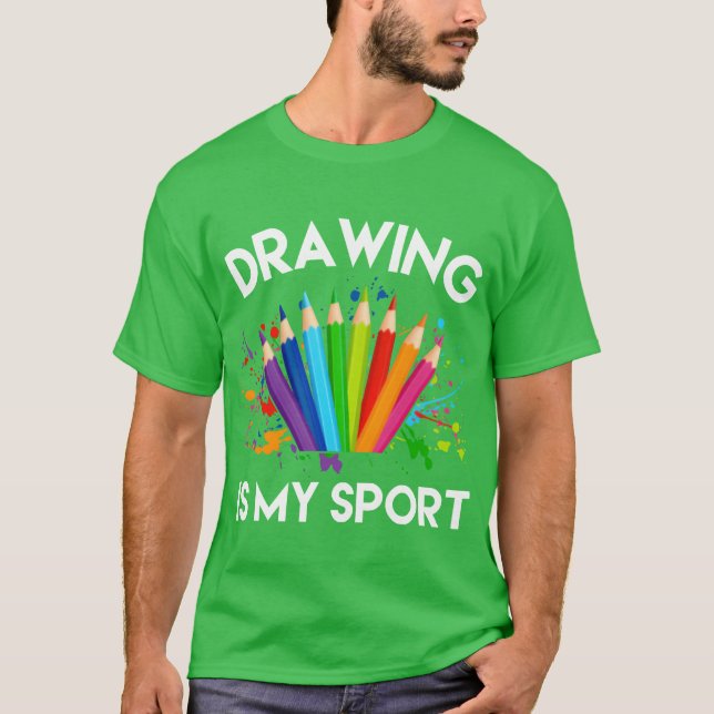 Camiseta dibujar es mi deporte chica (Anverso)