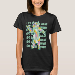Camiseta Dibujar gráfico de gatos de bailes de pizarra