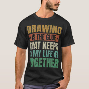 Camiseta Dibujar mantiene mi vida unida pintando un mercado