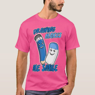 Camiseta Dibujar me hace sonreír a diseñador de hobby