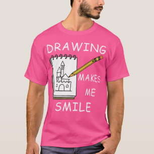 Camiseta Dibujar Me Hace Sonreír Bocetando Ilustrador