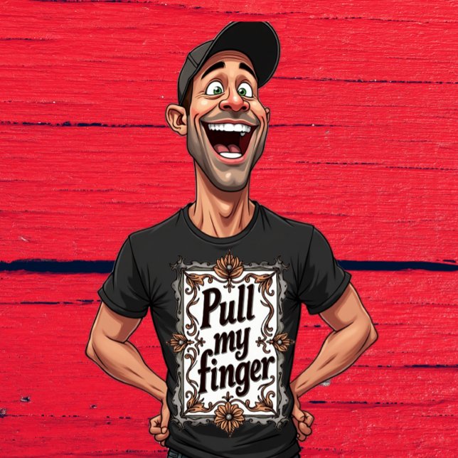 Camiseta Dibujar mi dedo Funny Fart Graphic (It's okay. Really! Go ahead. Pull my finger. What's the worst that could happen?)