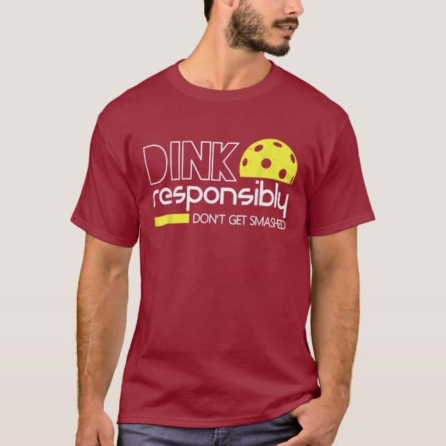 Camiseta Dibujar Pickleball de manera responsable, no te de (Anverso)
