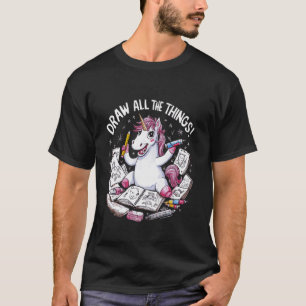 Camiseta Dibujar todas las cosas divertidas del arte de Uni