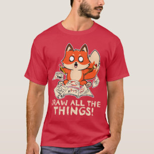 Camiseta Dibujar todo para dibujar arte otaku cómics anim