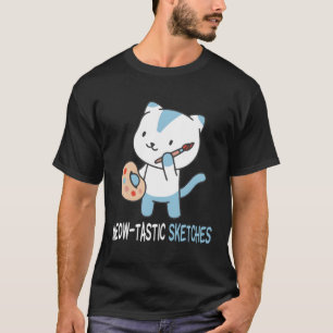 Camiseta Dibujar un gato de pintura
