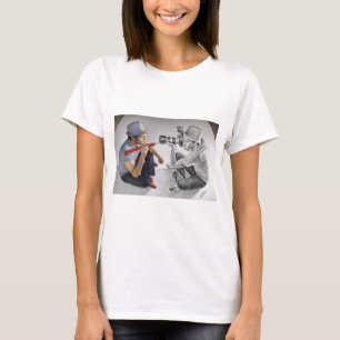 Camiseta Dibuje a lápiz contra la cámara - arte 3D -
