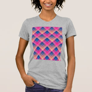 Camiseta Dibujo a cuadros con colorido zig zag
