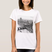Dibujo a lápiz en negro y blanco de Londres