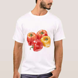 Camiseta Dibujo acuarela de cuatro frutas paprika