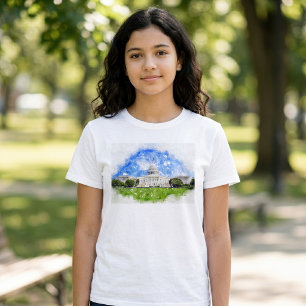 Camiseta Dibujo al pastel del Capitolio de los Estados Unid