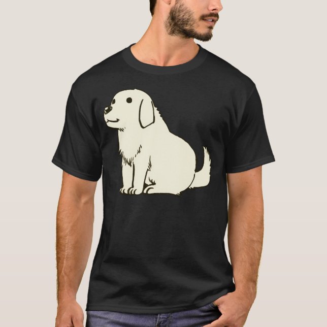 Camiseta Dibujo al perro blanco de chiyo chan, tadakichi-sa (Anverso)