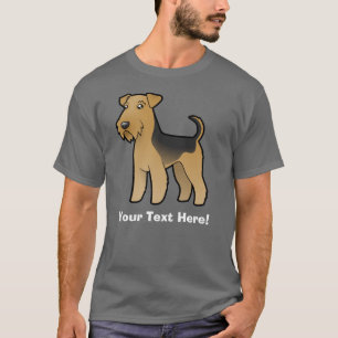 Camiseta Dibujo animado Airedale Terrier/Terrier galés