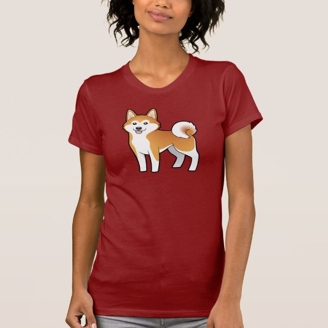 Camiseta Dibujo animado Akita Inu/Shiba Inu (Anverso)