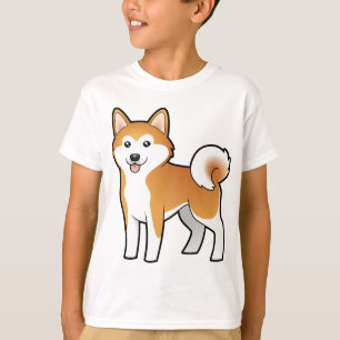 Camiseta Dibujo animado Akita Inu/Shiba Inu