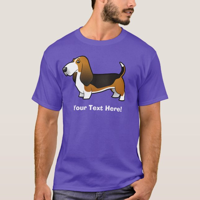 Camiseta Dibujo animado Basset Hound (Anverso)