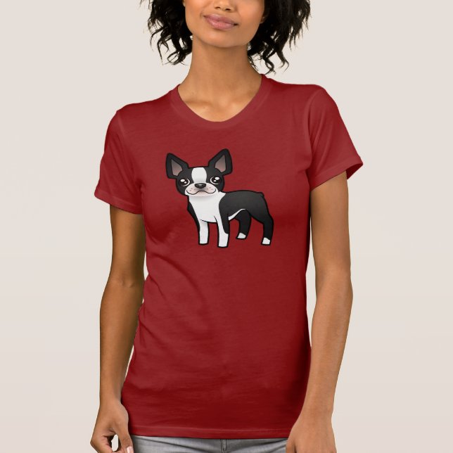 Camiseta Dibujo animado Boston Terrier (Anverso)