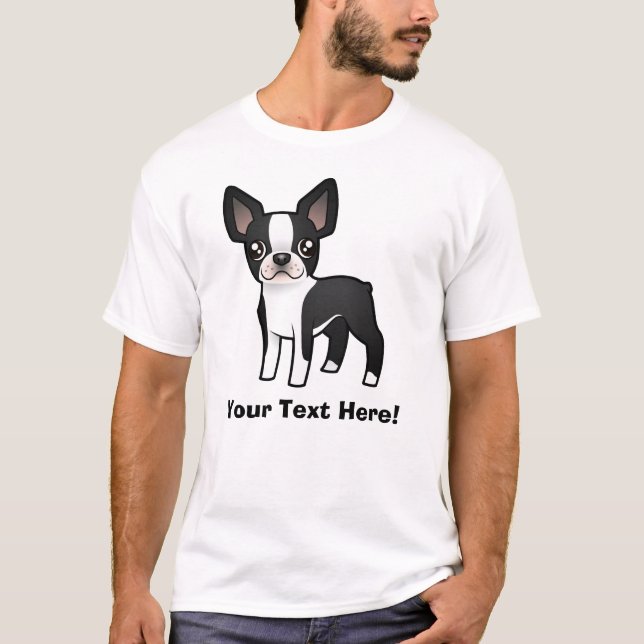 Camiseta Dibujo animado Boston Terrier (Anverso)