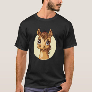 Camiseta Dibujo Animado Caballo Lindo Arte Animal Adorable