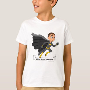 Camiseta Dibujo animado corriente de encargo del muchacho