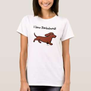 Camiseta Dibujo animado corriente del Dachshund
