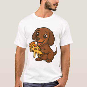 Camiseta Dibujo animado de adorable perro salchicha amante