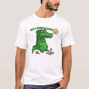 Camiseta Dibujo Animado de Café de Caimán Dormilón Divertid