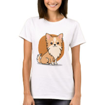 Dibujo animado de Chihuahua lindo de pelo largo
