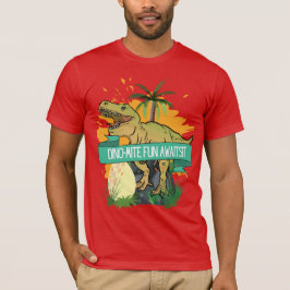 CAMISETA DIBUJO ANIMADO DE CITA DE DINOSAURIO