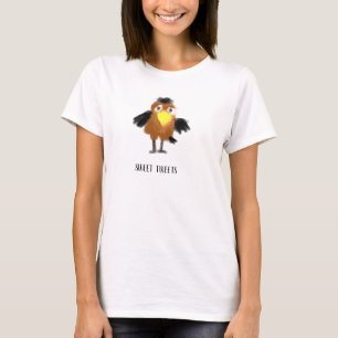 Camiseta Dibujo animado de cuervo lindo y divertido