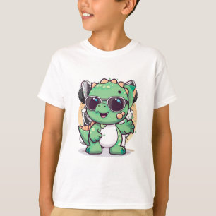 Camiseta Dibujo animado de dinosaurio lindo