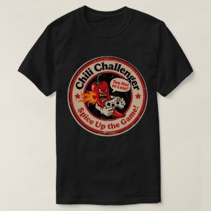 Camiseta Dibujo animado de estilo retro de chili con contro