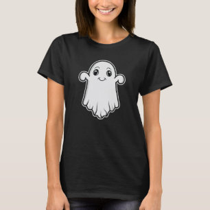 Camiseta Dibujo animado de fantasma adorable espeluznante H