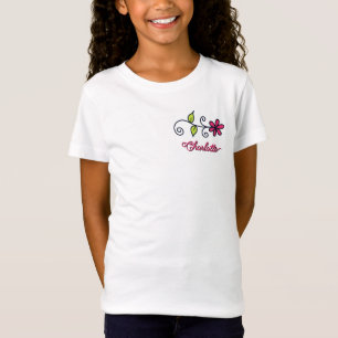 Camiseta Dibujo Animado de Flor Mono Personalizado