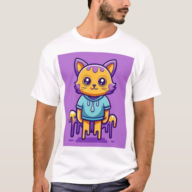 Camiseta dibujo animado de gato (Anverso)