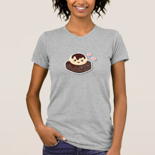 Camiseta Dibujo animado de Kawaii de la crema y del brownie