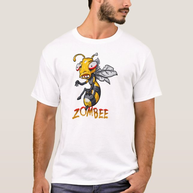 Camiseta Dibujo animado de la abeja del zombi (Anverso)