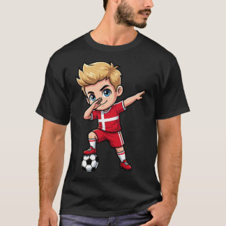 Camiseta Dibujo animado de la bandera danesa para niños de