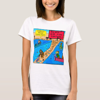 Camiseta Dibujo animado de la competencia de la pesca de