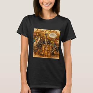 Camiseta Dibujo animado de la mafia aviar: humor de la fami