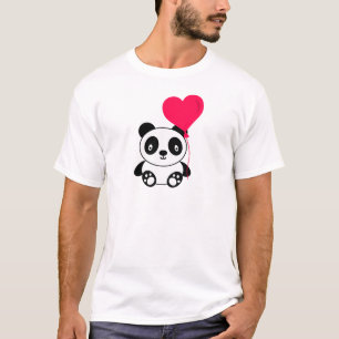 Camiseta Dibujo animado de la panda de la tarjeta del día