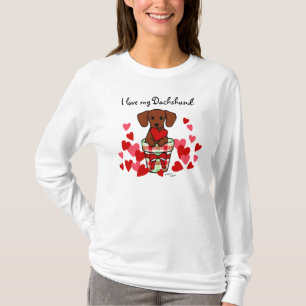 Camiseta Dibujo animado de la tarjeta del día de San