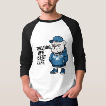 Dibujo animado de la vida del Cool English Bulldog