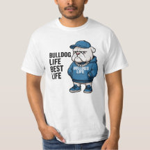 Dibujo animado de la vida del Cool English Bulldog