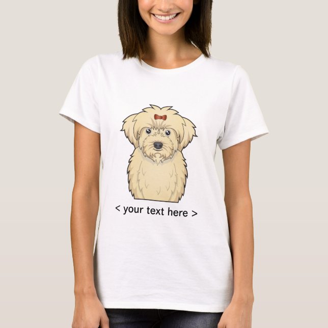 Camiseta Dibujo animado de Maltipoo personalizado (Anverso)
