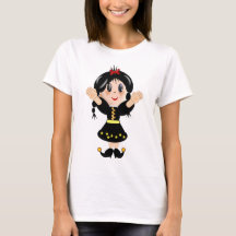 Dibujo animado de niña pequeña feliz y linda